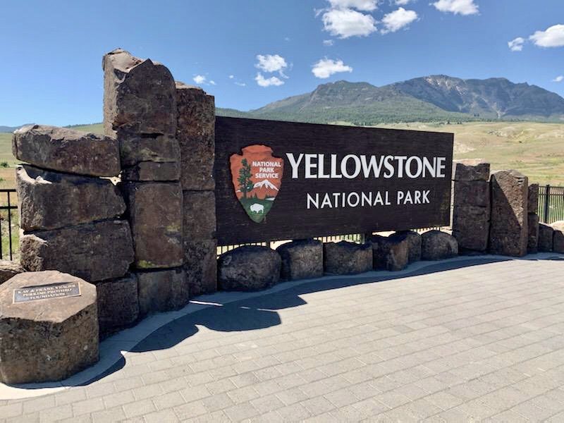 Yellowstone National Park north entrance sign